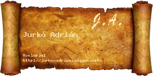 Jurkó Adrián névjegykártya